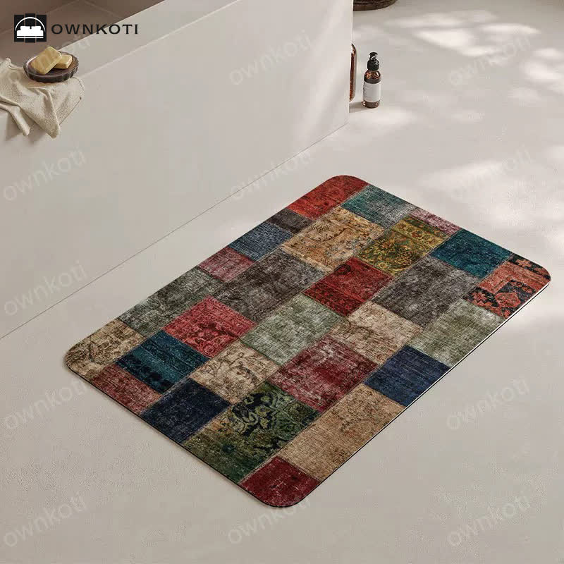 Marokkanische schnelltrocknende Vintage-Badematte