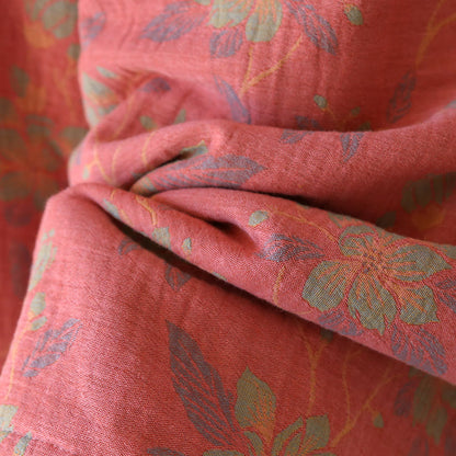 Garngefärbtes Pyjama-Set aus Baumwollflanell mit Blumenmuster