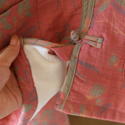 Garngefärbtes Pyjama-Set aus Baumwollflanell mit Blumenmuster