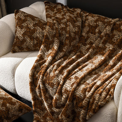 Sofa-Überwurfdecke aus Samt mit Windmühlenmotiv