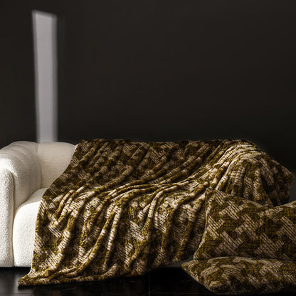 Sofa-Überwurfdecke aus Samt mit Windmühlenmotiv