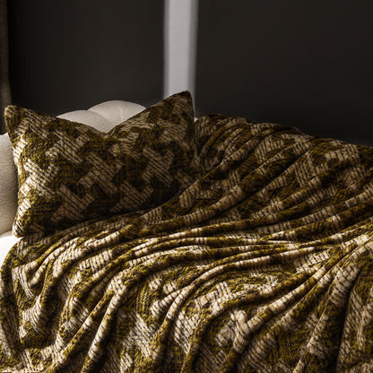 Sofa-Überwurfdecke aus Samt mit Windmühlenmotiv