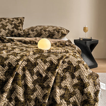 Sofa-Überwurfdecke aus Samt mit Windmühlenmotiv - image 2