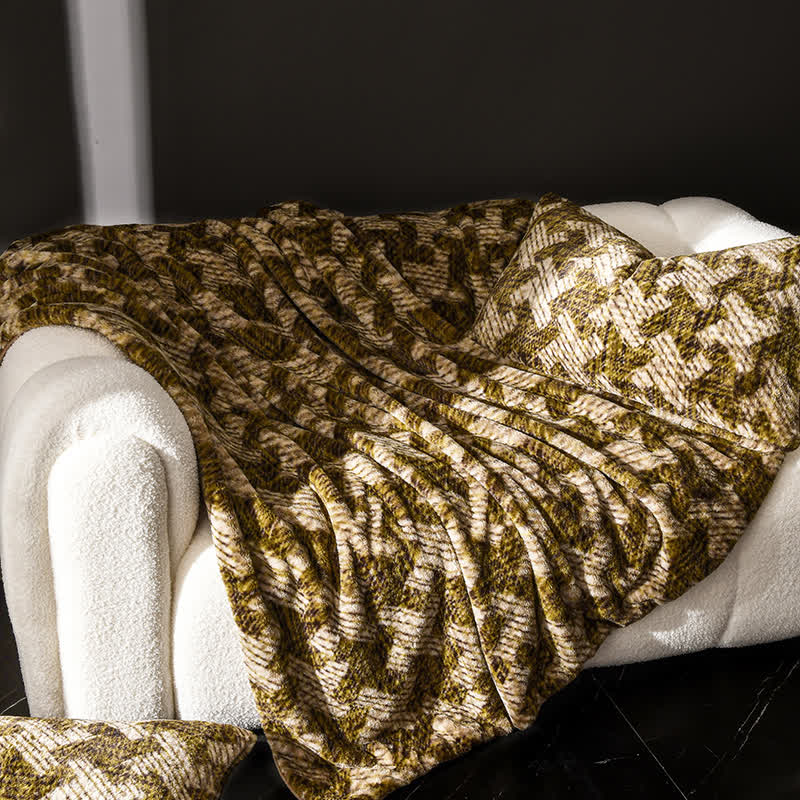 Sofa-Überwurfdecke aus Samt mit Windmühlenmotiv