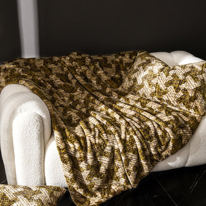 Sofa-Überwurfdecke aus Samt mit Windmühlenmotiv