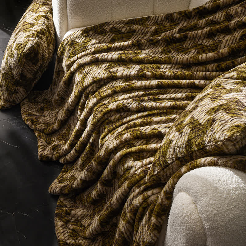 Sofa-Überwurfdecke aus Samt mit Windmühlenmotiv