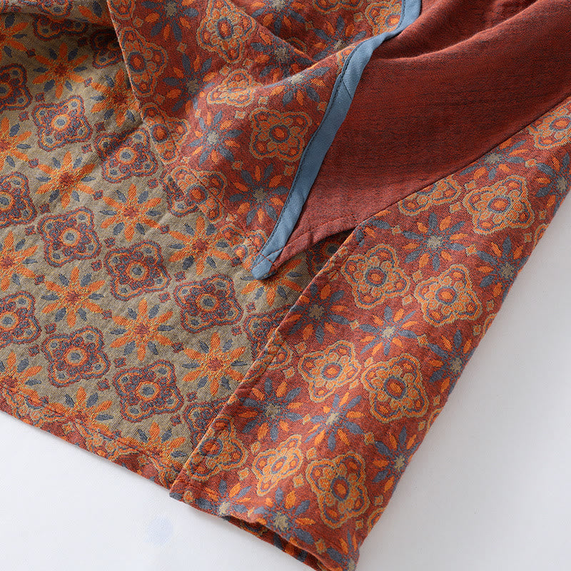 Vintage Ethno Baumwollgaze Nachtwäsche Set