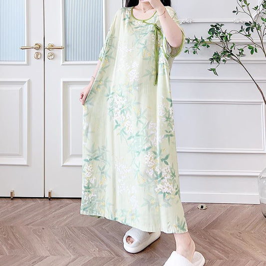Plus Size Refresh Pastoral Langes Nachthemd