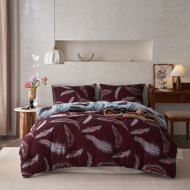 Steppdecke aus Jacquard-Federbaumwolle und Kaschmir