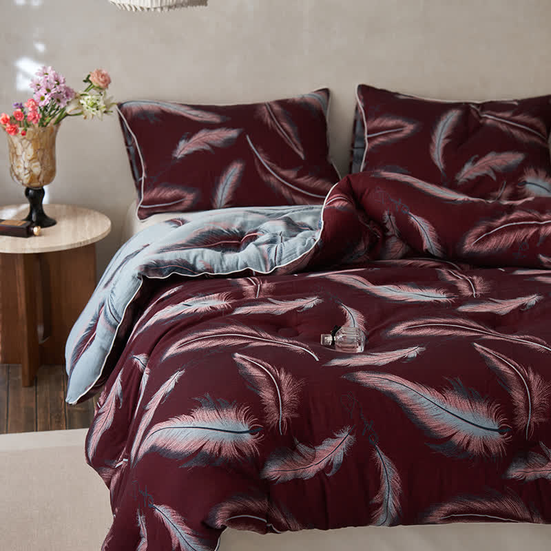 Steppdecke aus Jacquard-Federbaumwolle und Kaschmir