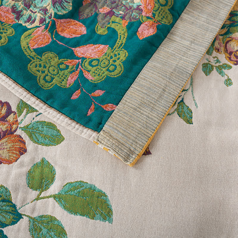 Weiche Wendesteppdecke „Elegant Rose“ aus Baumwolle