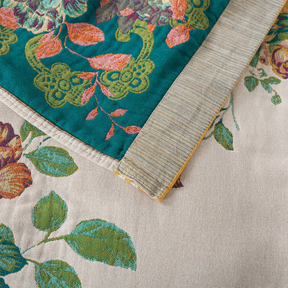 Weiche Wendesteppdecke „Elegant Rose“ aus Baumwolle