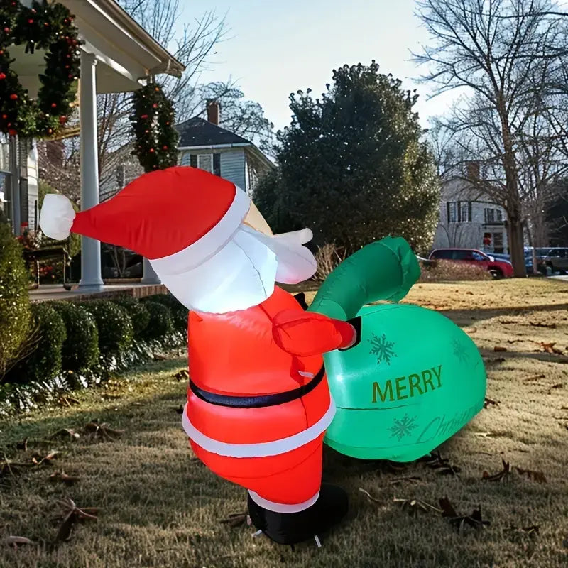 [Versand innerhalb von 24 Stunden] Aufblasbare Weihnachtsmann-Dekoration mit LED-Lichtern
