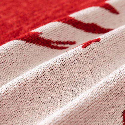 Wendbarer Sofaschoner aus Chenille mit Weihnachtsbaummotiv
