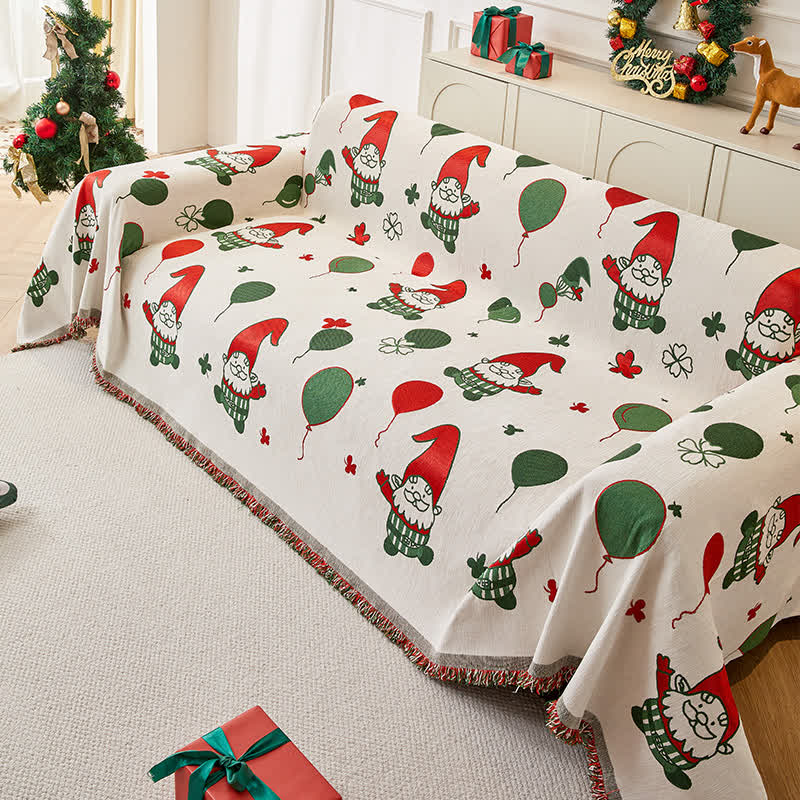 Funktioneller Sofabezug aus Chenille mit Weihnachtsmann-Motiv
