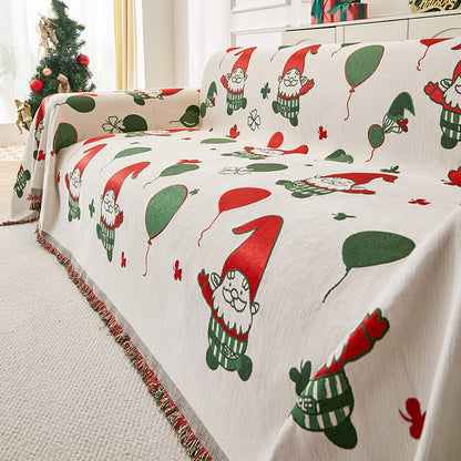 Funktioneller Sofabezug aus Chenille mit Weihnachtsmann-Motiv