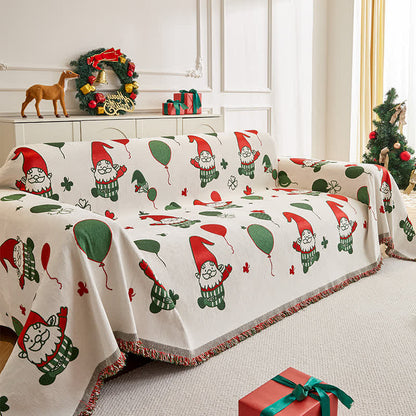 Funktioneller Sofabezug aus Chenille mit Weihnachtsmann-Motiv