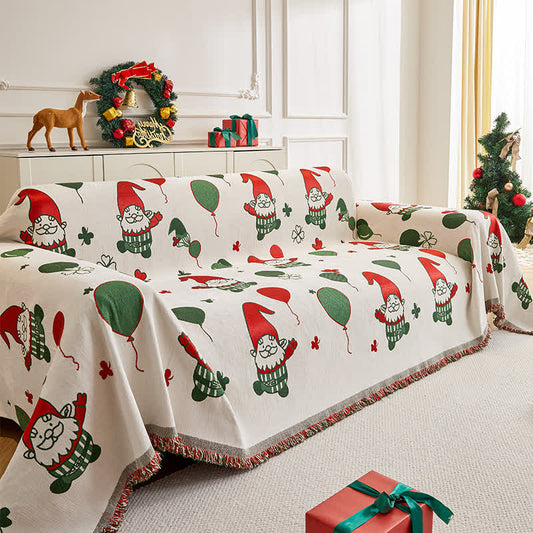 Funktioneller Sofabezug aus Chenille mit Weihnachtsmann-Motiv
