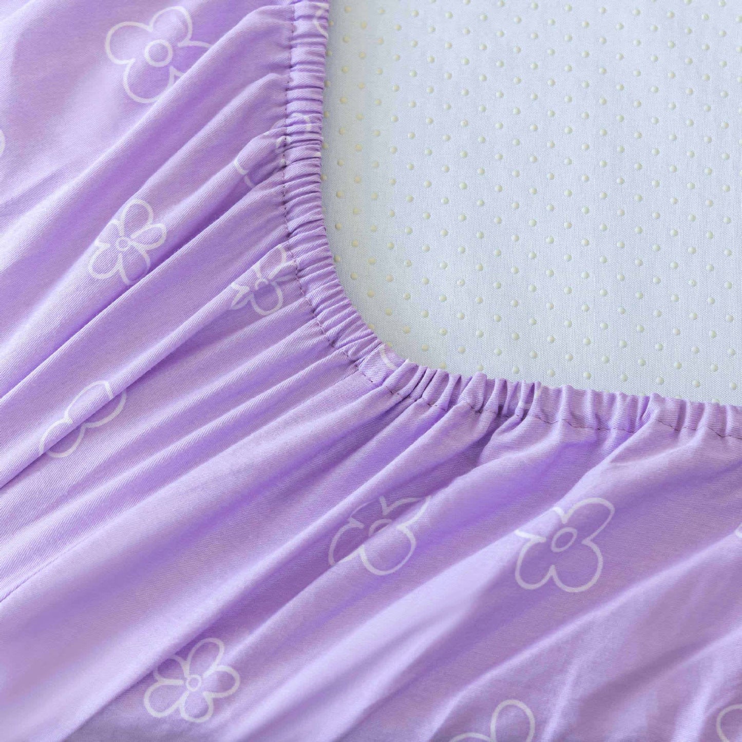 Elegantes Bettwäscheset für Kinderbetten aus reiner Baumwolle mit Blumenmuster (3-teilig)