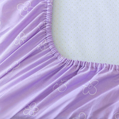 Elegantes Bettwäscheset für Kinderbetten aus reiner Baumwolle mit Blumenmuster (3-teilig)