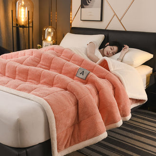 Doppelseitige Fleece-Überwurfdecke - Korallenorange - 200cm x 230cm - image 0
