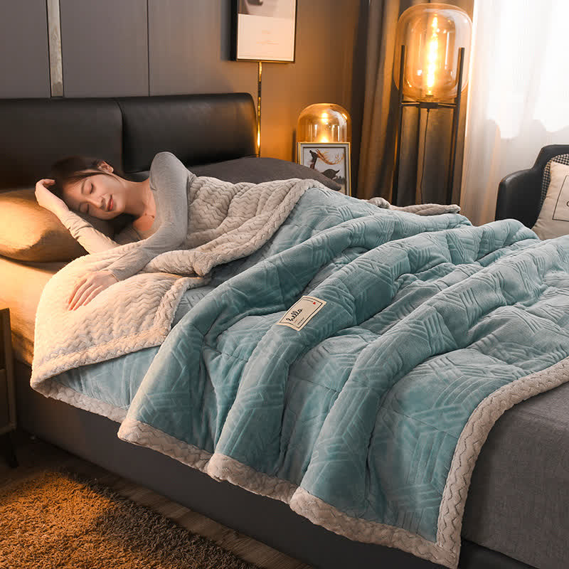 Doppelseitige, weiche Samtdecke