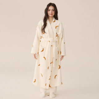 Simple Banana – Langer Winter-Fleece-Bademantel