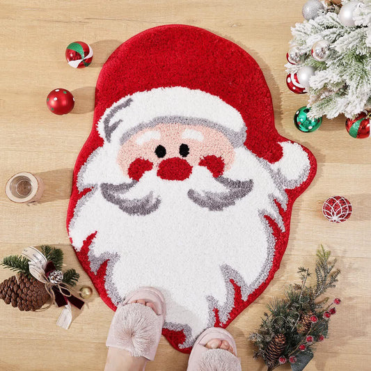 Weihnachtlicher, festlicher, weicher Teppich für die Heimdekoration