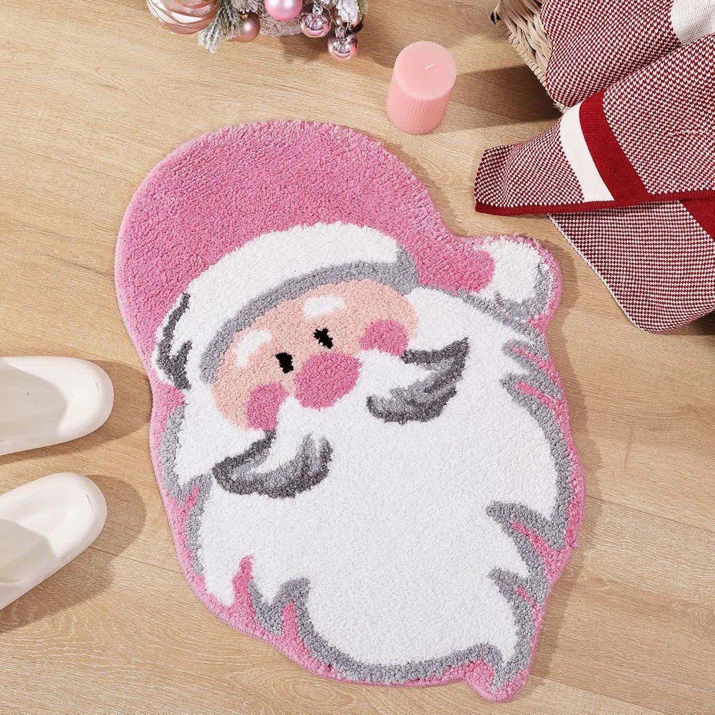 Weihnachtlicher, festlicher, weicher Teppich für die Heimdekoration
