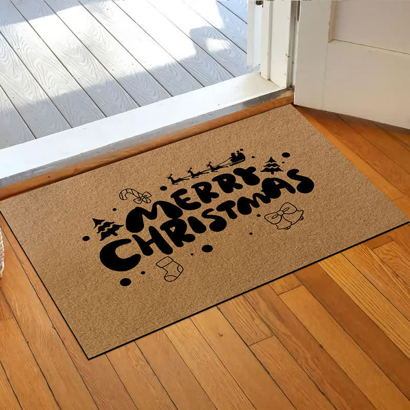 Rutschfester Teppich mit Weihnachtsmotiv für die Heimdekoration