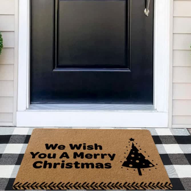 Rutschfester Teppich mit Weihnachtsmotiv für die Heimdekoration