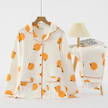 Air Cotton – Ländliches Loungewear-Set in Orange