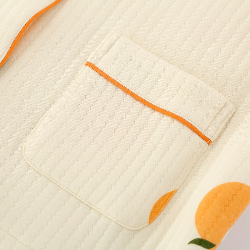 Air Cotton – Ländliches Loungewear-Set in Orange