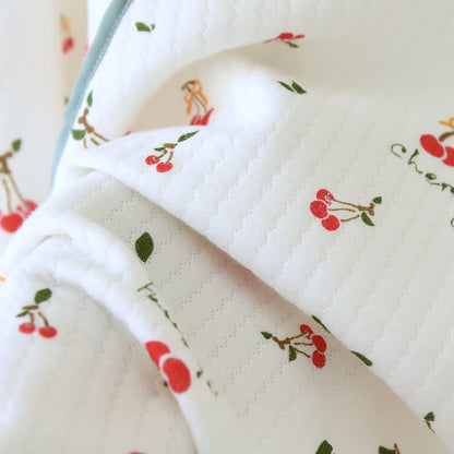 Doppellagiges Pyjama-Set aus Air Cotton mit Kirschen