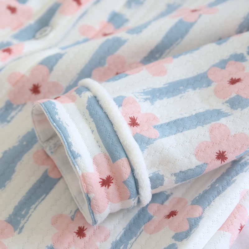 Refresh Flower Warm Air Baumwoll-Pyjama-Set