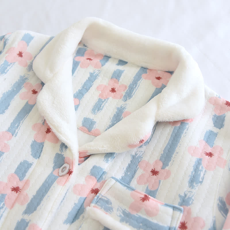 Refresh Flower Warm Air Baumwoll-Pyjama-Set