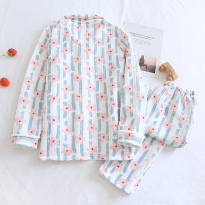 Refresh Flower Warm Air Baumwoll-Pyjama-Set