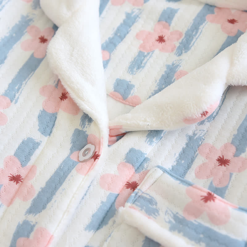 Refresh Flower Warm Air Baumwoll-Pyjama-Set