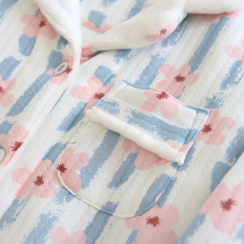 Refresh Flower Warm Air Baumwoll-Pyjama-Set