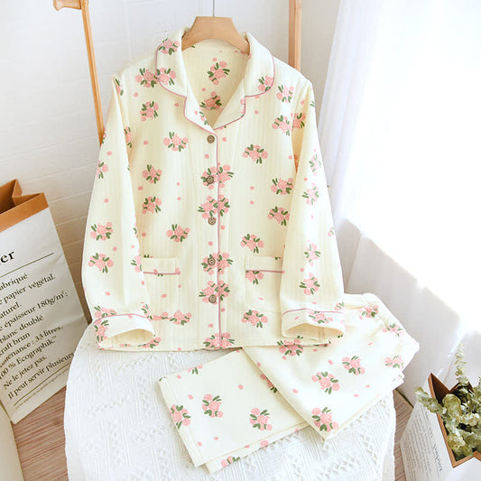 Dreilagiges Pastoral-Pyjama-Set aus Air Cotton