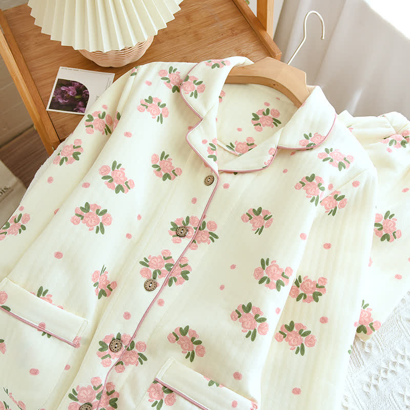 Dreilagiges Pastoral-Pyjama-Set aus Air Cotton