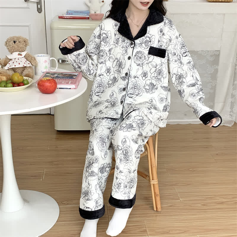 Übergröße Air Cotton Pastoral Pyjama-Set