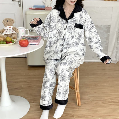 Übergröße Air Cotton Pastoral Pyjama-Set