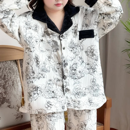 Übergröße Air Cotton Pastoral Pyjama-Set