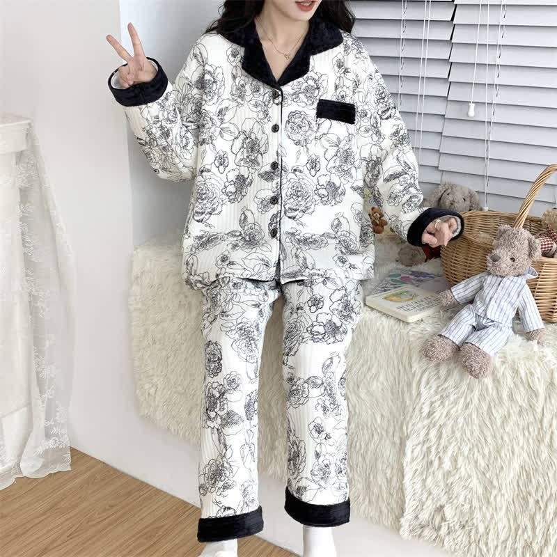 Übergröße Air Cotton Pastoral Pyjama-Set