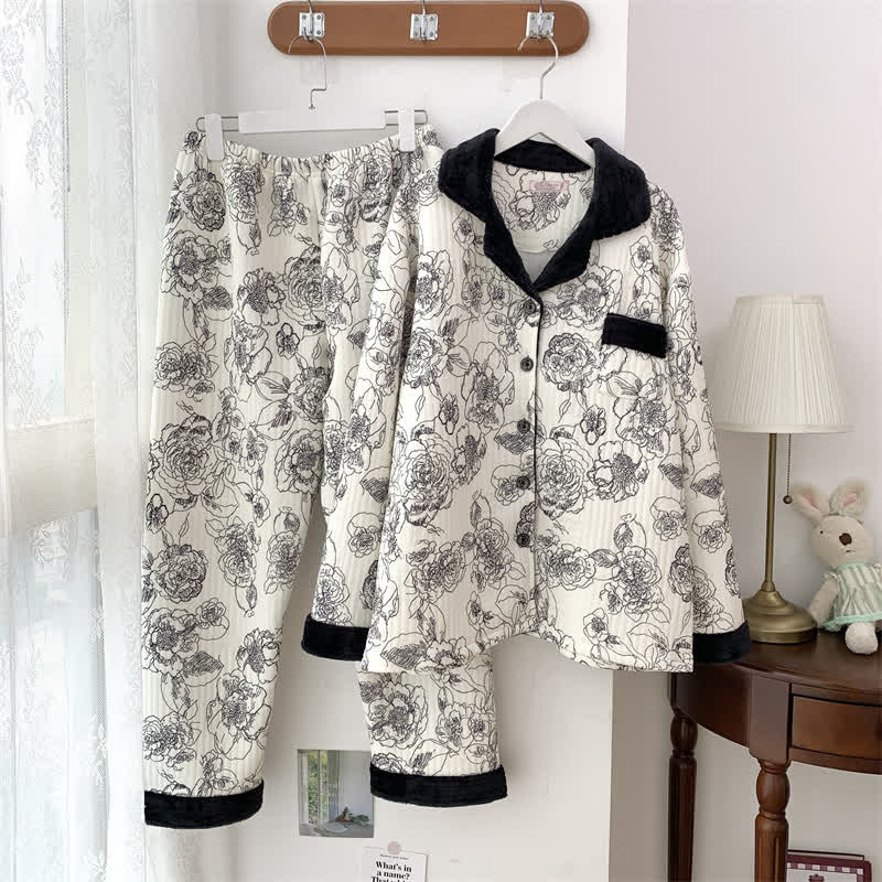 Übergröße Air Cotton Pastoral Pyjama-Set