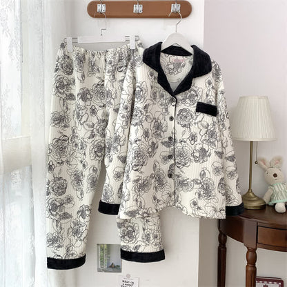 Übergröße Air Cotton Pastoral Pyjama-Set