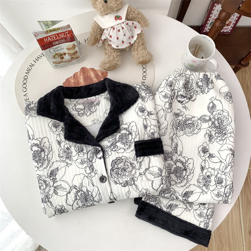 Übergröße Air Cotton Pastoral Pyjama-Set