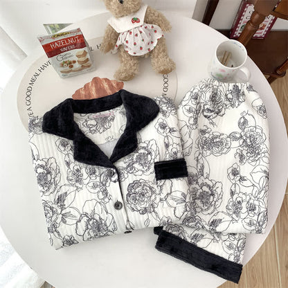 Übergröße Air Cotton Pastoral Pyjama-Set