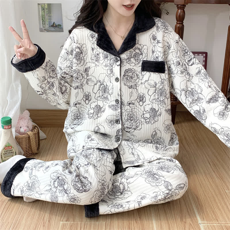 Übergröße Air Cotton Pastoral Pyjama-Set
